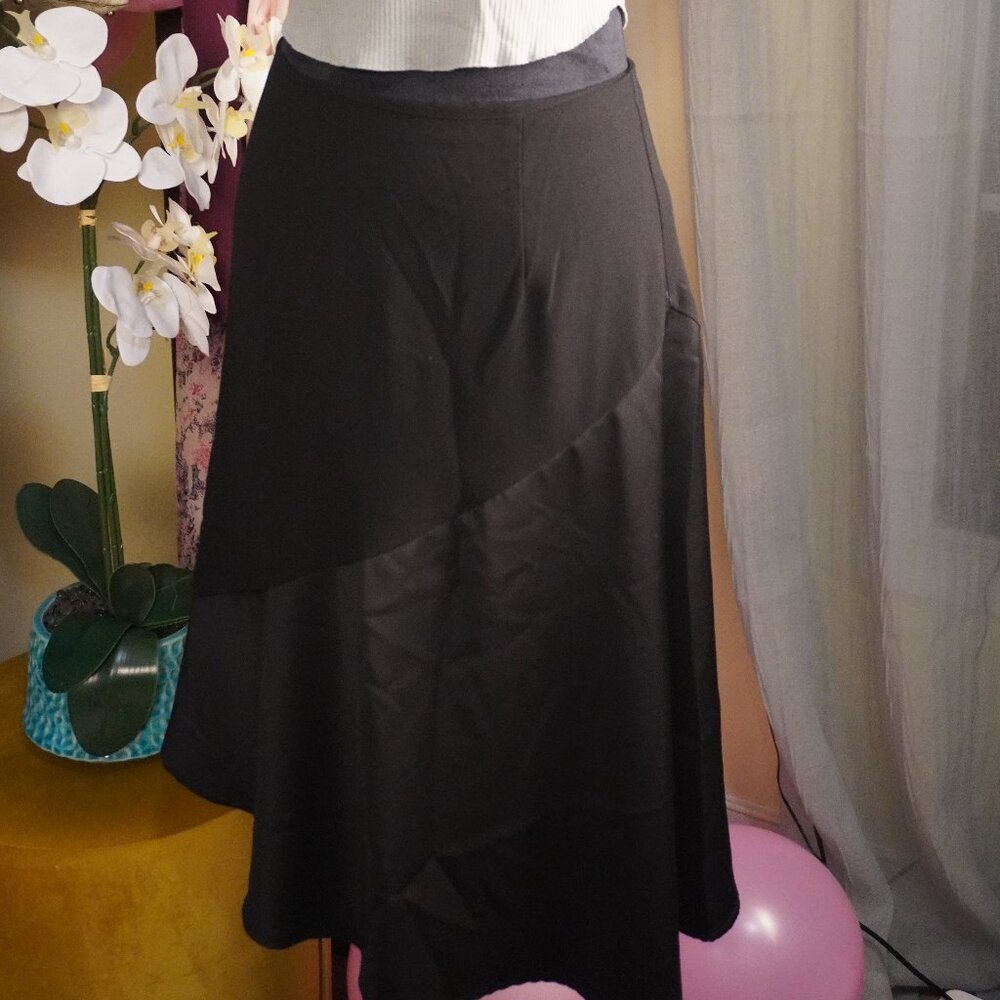WORTHINGTON womens Black Asymmetrical Skirt